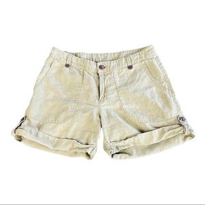 Patagonia Khaki Cargo Hemp Cotton Roll Cuff Shorts